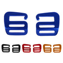 2pcs Hook Buckle Fastener for Fasten Backpack Webbing Belt Strap Blue