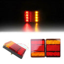 1 Pair Car Truck 8LED Tail Warning Lights Rear Lamps Waterproof Tailights A