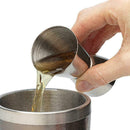 25/50ml Measure Cup Jigger Single Double Shot Short Drink Spirit Cocktail P B2D6
