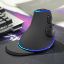 Delux M618 PLUS Vertical Mouse Blue Light Ergonomic Gamer Wired Mouse Gamin