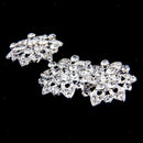 10pcs Clear Crystal Rhinestone Flower Shank Buttons DIY Sewing Crafts 22mm