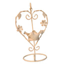European-Style Retro Heart-Shaped Wedding Candlestick Decor Ornaments White