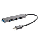 4 Ports USB 3.1 To USB-C Adapter Type-C Hub For Mobile Phone Laptop Gray