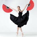2 Pieces Large Folding Fan Nylon Cloth Handheld Folding Fan Chinese Kung Fu H8B3