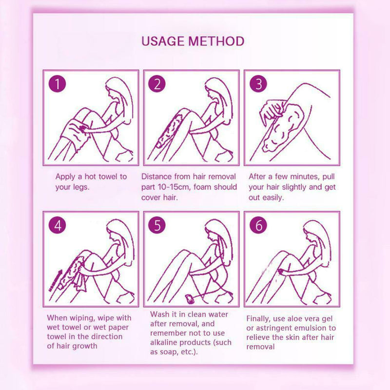 Spray & Wipe Hair Removal Spray Painless Remover Hair Body Care