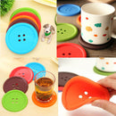 Silicone Giant Button Coasters Tea Cup Mug Drinks Table Placemat Place Mat M&E