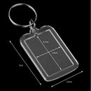 Lot of 10Pcs Keyring DIY Detachable White Rectangle Photo Frame Keyring 3.3 S7P7