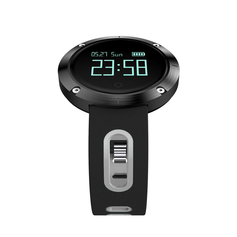 DM58 Smart Watch Monitor Fitness Tracker Heart Rate Bracelet (Black+Grey)