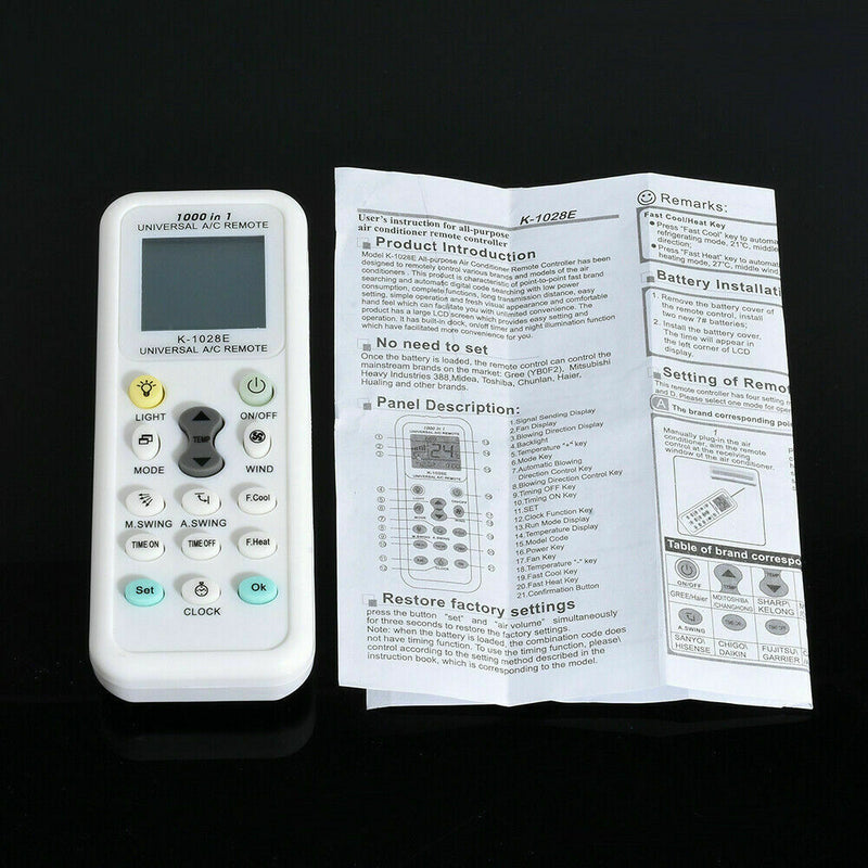 For Air Conditioner HW 1028E LCD A/C Muli Remote Control Controller Useful