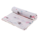 2 pcs Baby Muslin Swaddle Soft Sleeping Blanket Wrap Bath Towel 110x110cm