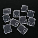 10PCS Transparent Standard SD SDHC Memory Card Case Holder Box Storage Plastic