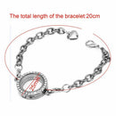 HOT Magnetic Living Memory Locket Bracelet Chain Fit Floating Charms, Gun b