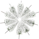 10pcs White Scenery Landscape Cedar Trees for Winter Snow Tree Layout 10cm