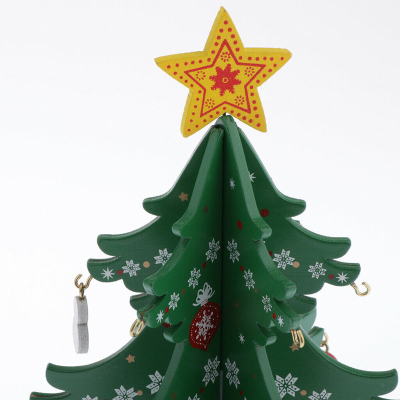 Creative Wood Building Blocks Christmas DIY Tree Set for Kids Children Men