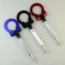Tow Hook Ring Black Aluminium Alloy Strap Ring Kit Front Rear for Subaru