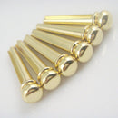 6x Brass Guitar Bridge Pins Peg DIY Golden for Acoustic Classical Guitar