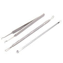 3Pcs Stainless Steel Facial Acne Spot Pimple Remover Extractor Tool CleanserS.AU