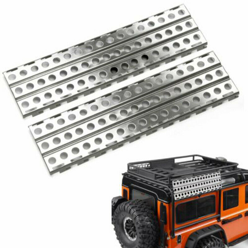 2Pcs Stainless Steel Sand Ladders Board for Axial SCX10 TRX-4 D90 1/10 RC C D2N5