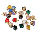 20pcs Fashion Cube Crystal Necklace Pendants Charms for Jewelry Making Craft