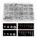 M3/M4/M5/M6 Galvanized Flat Screw Cross Head Bolt Nuts Washers Set Kit