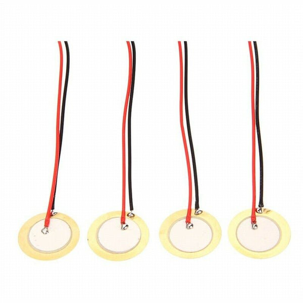 12Pcs 27mm Piezo Discs with Leads Mic Drum Trigger Acoustic Pickup CBG Guit