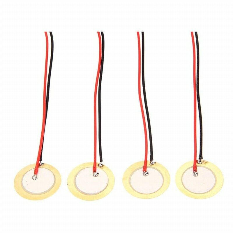 12Pcs 27mm Piezo Discs with Leads Mic Drum Trigger Acoustic Pickup CBG Guit