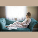 Maternity Photography Props Maxi Maternity Gown V-neck Lace Dresses Pregnan D8P9