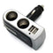 Dual USB 2 Way Car Cigarette Lighter Socket Splitter Charger Adapter New DC U0F9