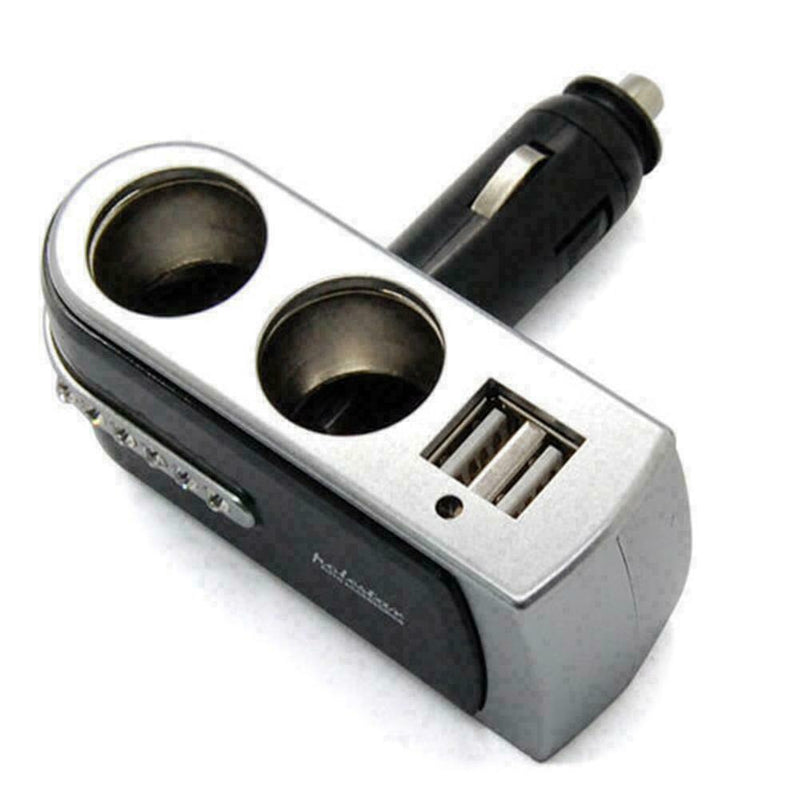 Dual USB 2 Way Car Cigarette Lighter Socket Splitter Charger Adapter New DC U0F9