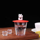 Clear Cherry Silicone Cup Cover Leakproof Heat-resistant Lid (Lucky Cat) A