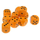 10 Pieces Wooden D6 Six Sided Dice Board Game Dice for Party Game Orange