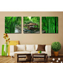 3 Panels Unframed Art Canvas Oil Painting Picture Bamboo Forest Print 30cm