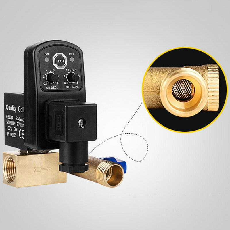1/2 Inch Dn15 Electric Timer Auto Water Valve Solenoid Electronic Drain Val