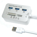 B3.0 Data Transmission Multifunctional Card Reader 3 Ports High Speed B Hub