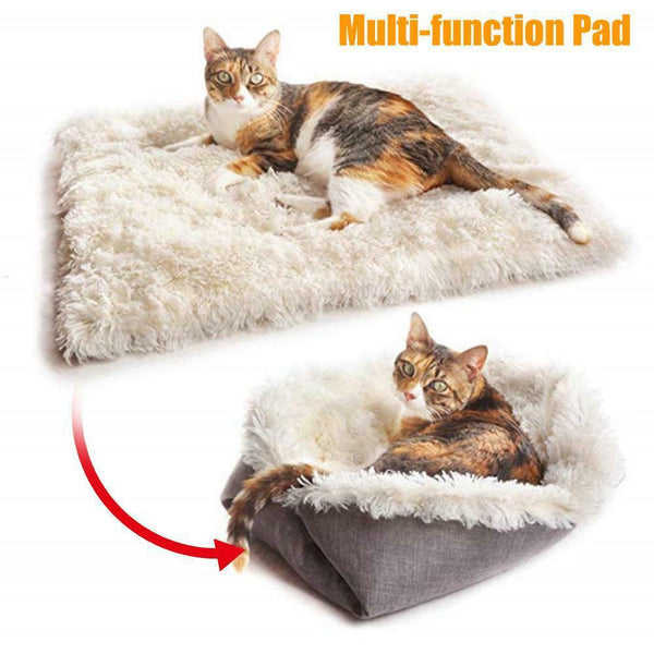 Pet Washable Blanket Cat Beds Cushion Mattress Kennel Home Soft Warm Mat