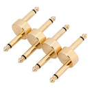 4pcs Guitar Effect Pedal Jack to Jack Converter Connector Coupler Crank Jumper