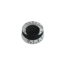 4 White/Black Replacement Speed Knobs for Gibson Les Paul Guitar Volume Tone