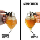 200ML Elegant Crystal Honey Dispenser and Warmer Set Kitchen honey E0M6