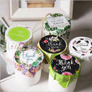 500pcs/roll Floral Thank You Stickers Scrapbooking For Package Seal LaSEAU