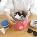 Nylon Drawstring Travel Cosmetic Bag Makeup Organizer Toiletry Bags (Red) A