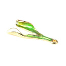 4 Pieces Mini Green Leaf Leaves Enamel Alloy Charms Pendant Jewelry Crafts
