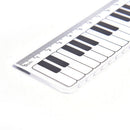 Creative Piano Keyboard Ruler 15cm 6in Musical  Black and White Plasti Gw