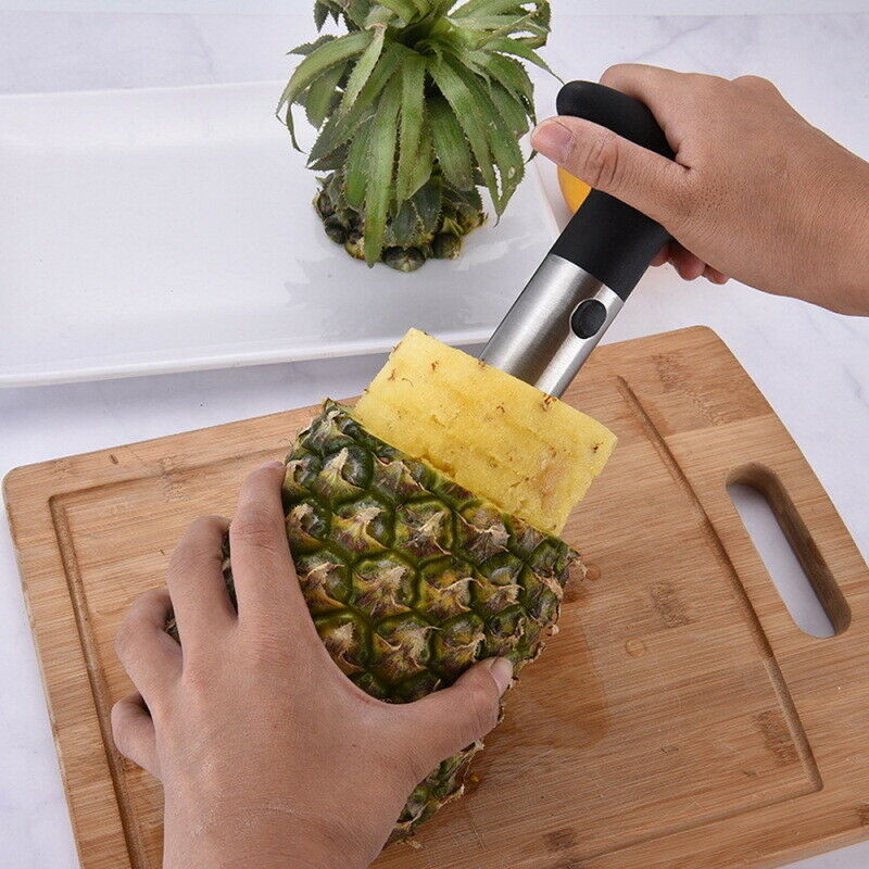 4pcs Stainless Steel Pineapple Fruit Corer Slicer Cutter Peeler Kitchen To DOM