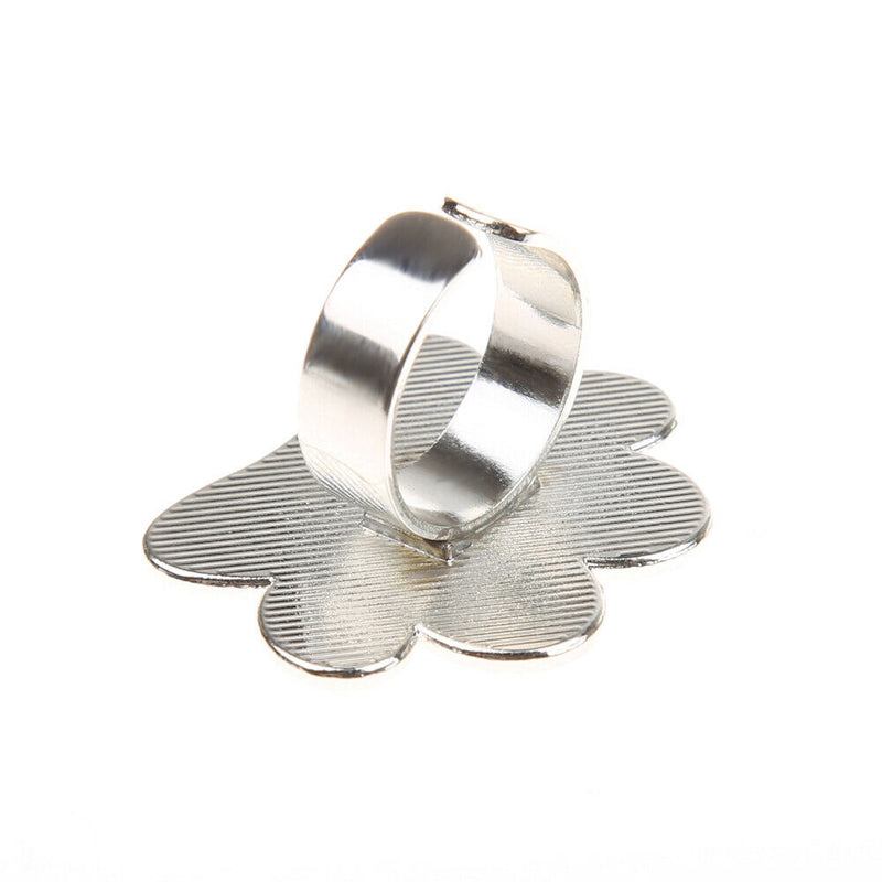 Mini Nail Art Metal Finger Ring Palette Mixing Acrylic Gel Polish Painting