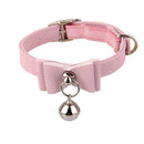3x CAT KITTEN PUPPY COLLAR ADJUSTABLE SAFETY BUCKLE NECK STRAP WITH BELL PINK