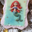 1pc pink Mermaid Silicone mold fondant mold cake decorating tools baking tool 3C