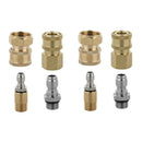 8PCs Brass Male Female Quick Connector Kit 1/4-inch G/ M22x1.5mm/ M18x1.5mm