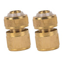 2x1/2 Inch Garden Water Hose Pipe  Accessories Watering Quick Brass