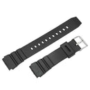 18mm Mens Military Black Silicone Rubber Waterproof Sport Wrist Watch Band Strap
