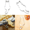 Cute Cat Shaped Aluminium Mold Sugarcraft Cake Cookie Mould Baking Pastry A6E1